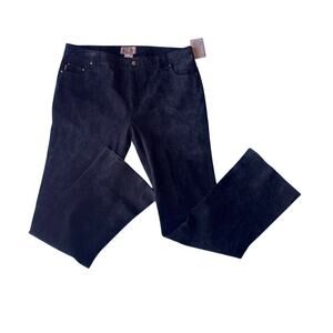 Skotts Pants Women’s 16 Black Suede Deadstock 100% Leather Pocketless 36x33